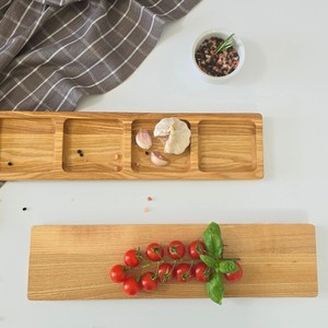 Bandeja de aperitivos dividida larga personalizada, bandeja de madera para servir, plato de comida para fiestas - Product Image 3