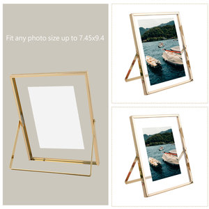 Cadre photo rectangulaire en métal doré élégant et durable Décoration de table au prix de gros - Product Image 5