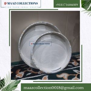 Plateaux de service modernes en nacre de luxe Design contemporain unique pour la maison et les cadeaux Plateaux décoratifs en gros - Product Image 2