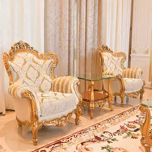 Colección de muebles de diseño clásico de lujo para sala de estar, sofás de diseño único para sala de estar, sillones, mesa lateral