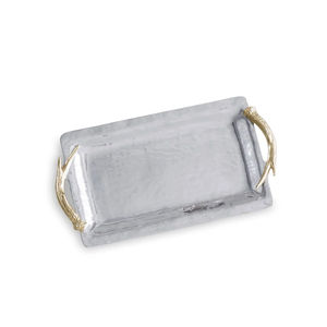 Plateau de service à poignée d'étoile de mer bleue antique plateau décoratif en aluminium recyclé fabriqué à la main pour la décoration de la maison à prix d'usine - Product Image 6