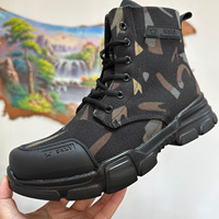 Nouvelles chaussures décontractées fabriquées en Chine, chaussures en cuir et en toile tendance, bottes tactiques, chaussures de protection du travail