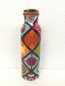 High Quality Pure Meena Printed Copper Water Bottle in Different Styles with Premium Packaging Made in India - Product Image 6