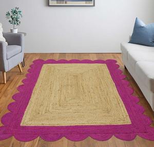 Stylish and Durable Hand-Braided Natural <b>Jute</b> Area <b>Rug</b> Customized Size for Living Spaces - Product Image 1