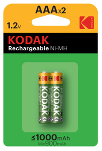 2 batterie ricaricabili Kodak HR03-AAA da 1000 mAh (confezione blister) - Product Image 1