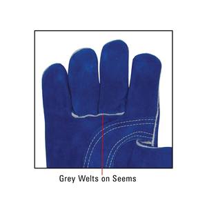 Guantes DE TRABAJO DE SEGURIDAD DE CUERO dividido largo con aislamiento de diseño personalizado MOQ bajo para soldadura - Product Image 3