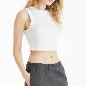 เสื้อกล้ามไร้ตะเข็บสำหรับผู้หญิงเสื้อครอปเอวสูงโยคะออกกำลังกายสีขาวเซ็กซี่ - Product Image 4
