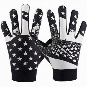Gants de football américain en latex de qualité supérieure en gros, logo personnalisé imprimé, imperméables, écran tactile, super adhérents, personnalisés - Product Image 3