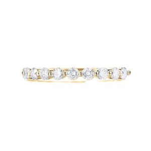 Bague de mariage en or massif 14 carats avec diamant de laboratoire certifié, sertie de deux griffes, pour cadeau d'anniversaire de mariage, qualité F-VS2 - Product Image 1