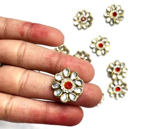 Kundan fleur forme Booti mariage pour décoration fête faveur Festival décoration décor à la maison matières premières pour accessoires de robe - Product Image 2