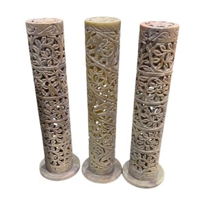 Magnífico diseño, producto múltiple disponible, quemador de incienso tallado de esteatita de India y soporte de palo para artículo de quemador de vela - Product Image 1