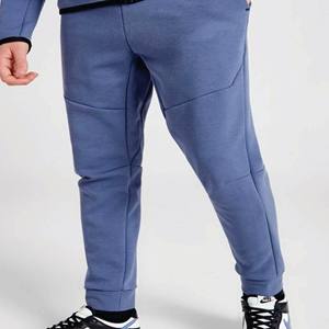 Logo de marque personnalisé 69% coton 31% polyester bleu garçons Tech polaire survêtement fermeture éclair complète à capuche Joggers pantalons de survêtement survêtement - Product Image 6