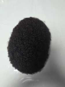 Peluca de tupé de pelo bangladesí estilo Yaki mono rizado para prótesis indias y Afro - Product Image 6