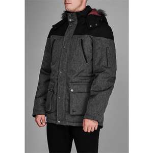 Parka d'hiver sur mesure pour homme, vêtements surdimensionnés, manteau noir, veste parka, capuche, parka en coton, veste - Product Image 2