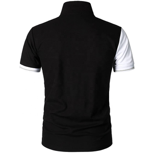 Prix de fabrication Hommes Slim 100% Coton Tricoté pour Chemises Manches Courtes Col Tourné Séchage Rapide Respirant Logo Imprimé Personnalisé - Product Image 3