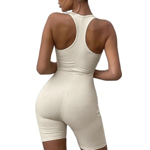 Mono Deportivo para Mujer 2026, para Gimnasio y Yoga, Diseño Halter sin Espalda, de Una Pieza, Transpirable, Cintura Alta, Ajuste Ceñido - Product Image 1