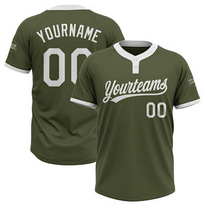 Camisetas de Béisbol y Sóftbol Personalizables, Camisetas Deportivas Transpirables de Sublimación con Dos Botones, con Nombre y Número de Equipo Personalizados - Product Image 4