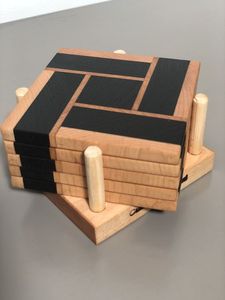 Posavasos de resina epoxi de muestra de fábrica india, juego de 6 uds con soporte de resina, posavasos de taza de té de Color personalizado único - Product Image 2