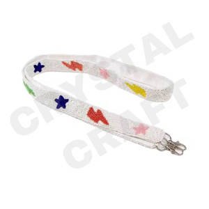 Pour qui Dat personnalisé or blanc perle de rocaille sac à main sangle accessoire de mode perlé sac sangles - Product Image 5