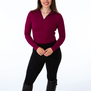 Ropa de equitación para mujer, transpirable, de manga larga, camiseta de capa base, material de spandex, pantalones de montar, personalizable, OEM - Product Image 6