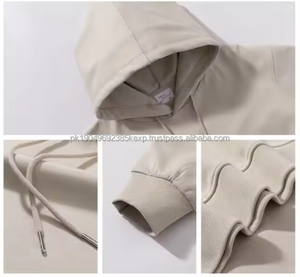 Sweat-shirts unisexes en coton décontractés de luxe avec logo brodé, survêtement en molleton personnalisé, tricot lourd, approvisionnement en vrac pour hommes - Product Image 3