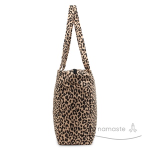 Borsa a tracolla con motivo ape di lusso con motivo in tela con stampa leopardata - Product Image 3