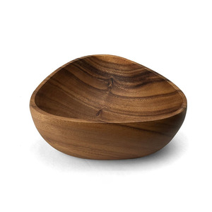 Nouveau design bol en bois sculpté à la main ensemble de vaisselle de cuisine bols de service de repas en bois du Vietnam - Product Image 6