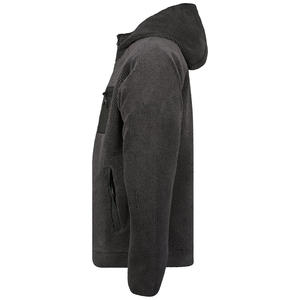 Sudadera con capucha transpirable de lana Polar con capucha de peso medio elegante para hombres cremallera personalizada ropa informal cálida Sudadera con capucha de lana especial de invierno - Product Image 4