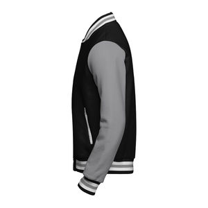 Chaqueta Varsity de Invierno para Hombre, con Cuello Alto de Lana, Personalizada con Parches de Moda OEM, Mangas Delanteras de Poliéster, Bordado, Capucha, Impermeable - Product Image 2