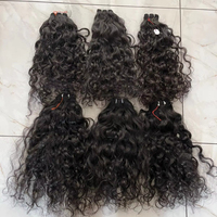 Extensions de cheveux naturels indiens Remy de luxe, double trame, épaisses, ondulées, faciles à teindre, conçues pour les femmes - Vente chaude