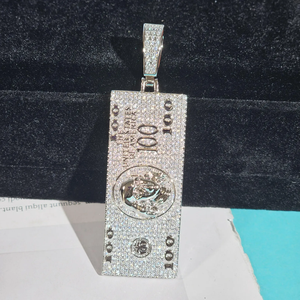 Estilo clásico VVS Moissanite Diamond Iced Out 925 Sterling Silver USA Doller Mejor diseño Hip Hop Colgante a precio al por mayor - Product Image 1