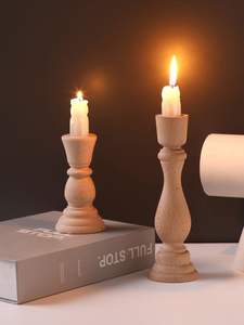 Candelabro de candelita de madera Natural de calidad personalizada para decoración del hogar y Navidad PARA EL Día de San Valentín - Product Image 6