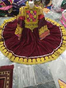 Vestido Afgano Kuchi de la Mejor Calidad para Mujer, Nuevo Diseño, Patrón Sólido, Decoración de Encaje, Fabricación Profesional Informal, Cantidad al por Mayor - Product Image 6