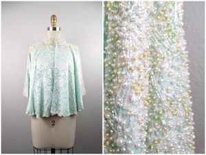 Envoltura de fiesta para adultos hecha a mano de material de poliéster para Club Wear Diseño de lentejuelas con flecos largos y cuentas elegantes - Product Image 5