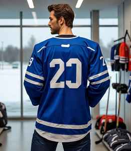 ชุดกีฬาสำหรับเล่นฮ็อกกี้น้ำแข็งแห้งเร็วระบายอากาศได้ดีสินค้าใหม่ออกแบบโลโก้ได้ตามต้องการ - Product Image 6