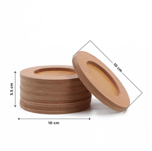 Luxurious wooden cup drink coaster round shape home kitchen office dining table tea cups coffee mugs beer cans bar <b>water</b> <b>glasses</b> - Product Image 4