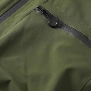 Chaqueta Cortavientos Impermeable y Transpirable para Hombre, Ligera, de Softshell, con Cuello Alto, Cierre Frontal con Cremallera, Reflectante, Estilo Urbano - Product Image 4