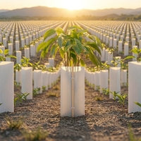 Protection de Tronc d'Arbre Fruitier en Plastique Alvéolaire PP Écologique Blanc 3mm 600x300mm pour Vente en Gros, OEM et ODM Disponibles