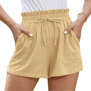 Derniers shorts taille haute à nœud pour femmes shorts de plage décontractés d'été sexy vêtements de sport respirants à la mode pour femmes - Product Image 2
