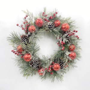 <span class=keywords><strong>Couronne</strong></span> <span class=keywords><strong>de</strong></span> Noël personnalisée OEM ODM, design réaliste, décoration pour événements intérieurs et extérieurs, fabrication en gros <span class=keywords><strong>de</strong></span> couronnes <span class=keywords><strong>de</strong></span> Noël - Product Image 5