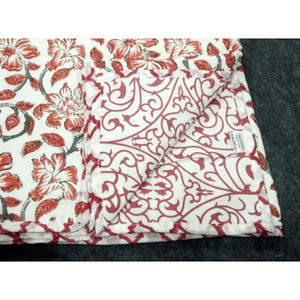 Dohar fait à la main imprimé floral Dohar coton doux imprimé Double couverture confortable literie accessoires de mode - Product Image 3