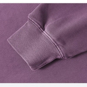 เสื้อสเวตเชิ้ตผู้ชายทรงหลวมแบบดรอปโชลเดอร์ ล้างสีแบบสโตนวอช ผ้าฝ้าย 100% คอกลมเรียบ ไม่มีลาย  รับสกรีนโลโก้ตามแบบ - Product Image 6