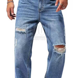 Stylish Wear Men Rough Baggy <b>Jeans</b> Ripped Fashion Trousers Loose Fit <b>Soft</b> Fabric 2025 Trendy Style Rough <b>Jeans</b> - Product Image 5