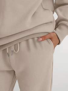 Conjunto Deportivo Informal para Mujer, Sudadera con Capucha, Lavado Ácido, 100% Algodón, Transpirable, Secado Rápido, Ajuste Cómodo - Product Image 5