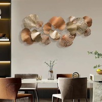 Décoration murale florale en métal pour la maison Sculpture en fer faite à la main Salon élégant Chambre Accent intérieur