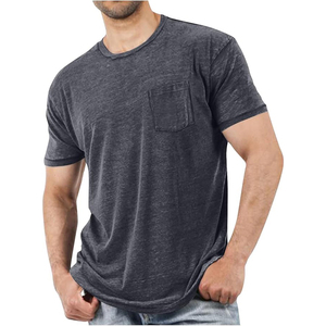 เสื้อยืดผู้ชายผ้าฝ้ายแขนสั้นทรงโอเวอร์ไซส์ หนา น้ำหนักมาก  สำหรับขายส่ง  รับสกรีนโลโก้ตามแบบ - Product Image 1