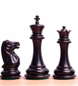 Pièces d'échecs classiques en os, reproduction du modèle Cooke, finition vernie blanche et noire, roi de 3,5 pouces, au meilleur prix - Product Image 1