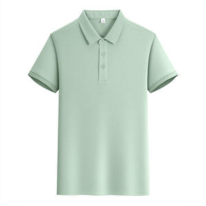 เสื้อโปโลแขนสั้นสำหรับใส่ทำงานเสื้อโปโลเสื้อคอตตอนย้อมสีสำหรับทีมโปโลงาน OEM ออกแบบโลโก้ได้ตามต้องการ - Product Image 2