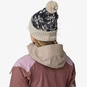 Fashion Winter Knitted Bobble Beanie Hat Soft Acrylic Bobble Beanie For Adults In Wholesale Price - Product Image 3