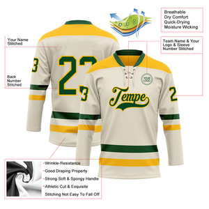 Maillot de hockey sur glace de dernière génération, haute qualité, nouvelle arrivée, 100% polyester, broderie personnalisable, logo couleur, respirant - Product Image 5